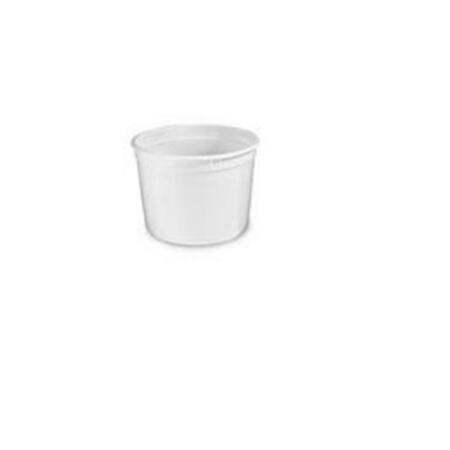 PLASTIC 64 oz HDPE Inject Moulded Container, White, 200PK CL64
